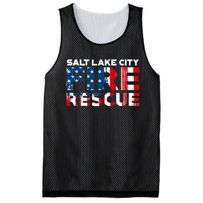 Salt Lake City Utah Fire Rescue Department Firefighters Duty Mesh Reversible Basketball Jersey Tank