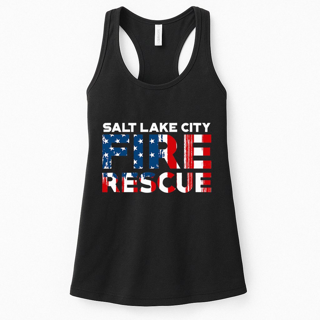 Salt Lake City Utah Fire Rescue Department Firefighters Duty Womens Tank Top