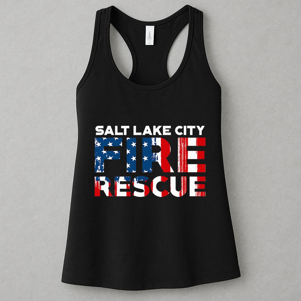 Salt Lake City Utah Fire Rescue Department Firefighters Duty Womens Tank Top