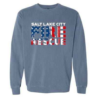 Salt Lake City Utah Fire Rescue Department Firefighters Duty Garment-Dyed Sweatshirt