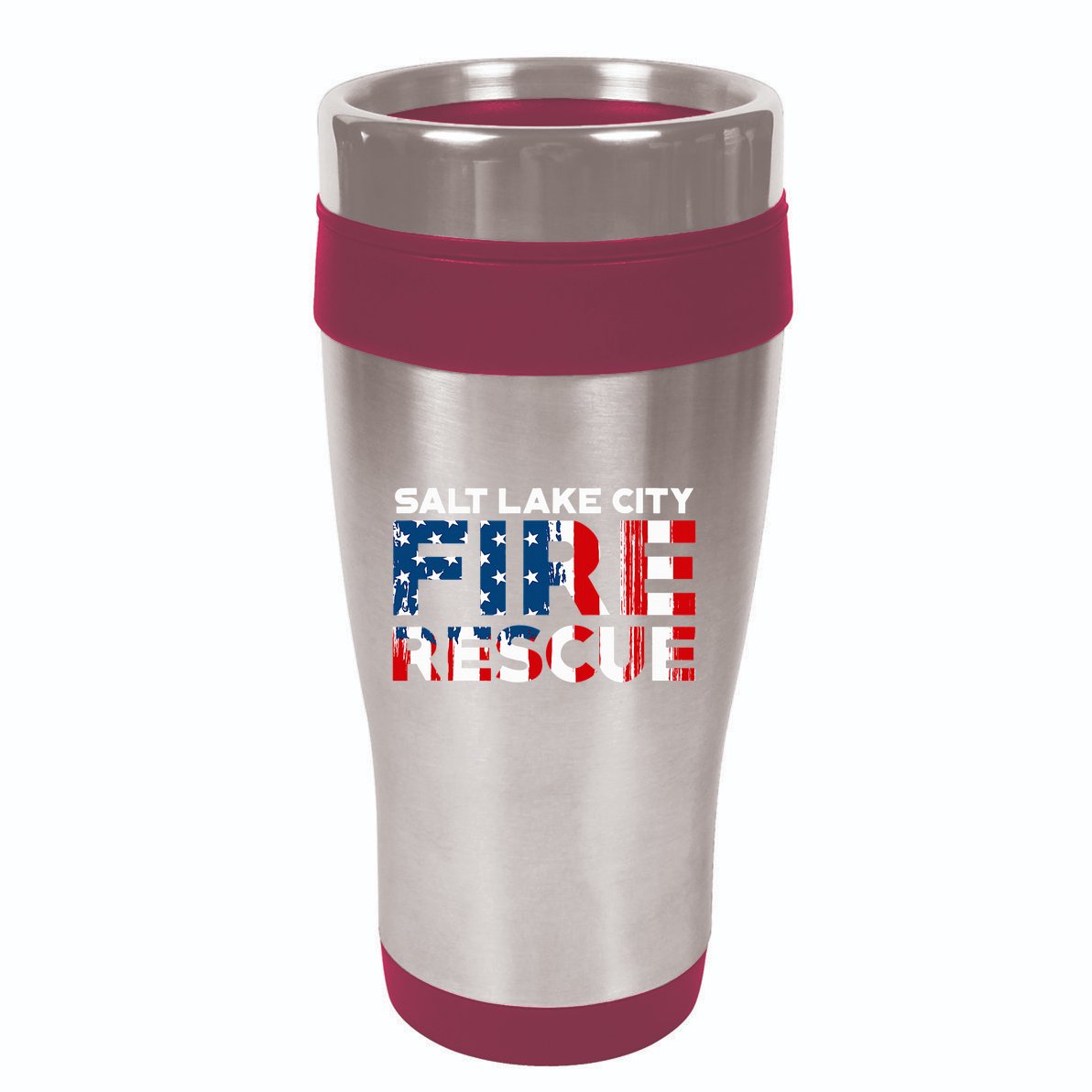 Salt Lake City Utah Fire Rescue Department Firefighters Duty 16oz Travel Tumbler