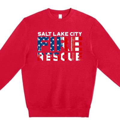 Salt Lake City Utah Fire Rescue Department Firefighters Duty Premium Crewneck Sweatshirt