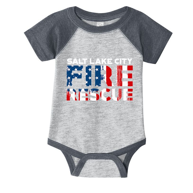 Salt Lake City Utah Fire Rescue Department Firefighters Duty Infant Baby Jersey Bodysuit
