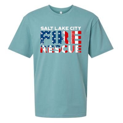 Salt Lake City Utah Fire Rescue Department Firefighters Duty Sueded Cloud Jersey T-Shirt