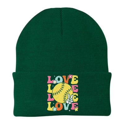 Softball Love Cute Softball Knit Cap Winter Beanie