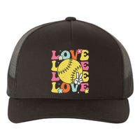 Softball Love Cute Softball Yupoong Adult 5-Panel Trucker Hat