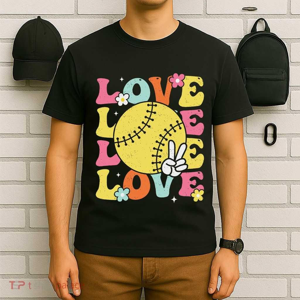 Softball Love Cute Softball T-Shirt