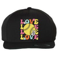 Softball Love Cute Softball Wool Snapback Cap