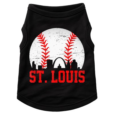 St Louis Cityscape Vintage Baseball Men Women Doggie Tank
