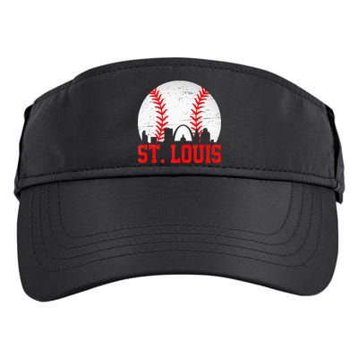 St Louis Cityscape Vintage Baseball Men Women Adult Drive Performance Visor