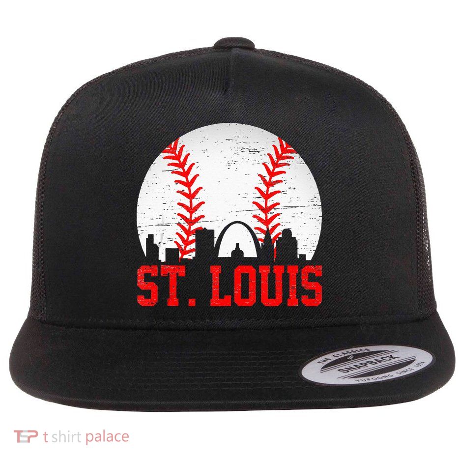 St Louis Cityscape Vintage Baseball Men Women Flatbill Hat