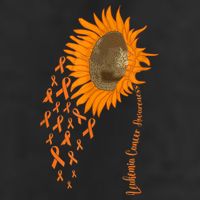 Sunflower Leukemia Cancer Awareness 7 Panel Mesh Trucker Snapback Hat