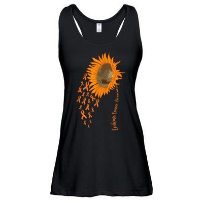 Sunflower Leukemia Cancer Awareness Ladies Essential Flowy Tank