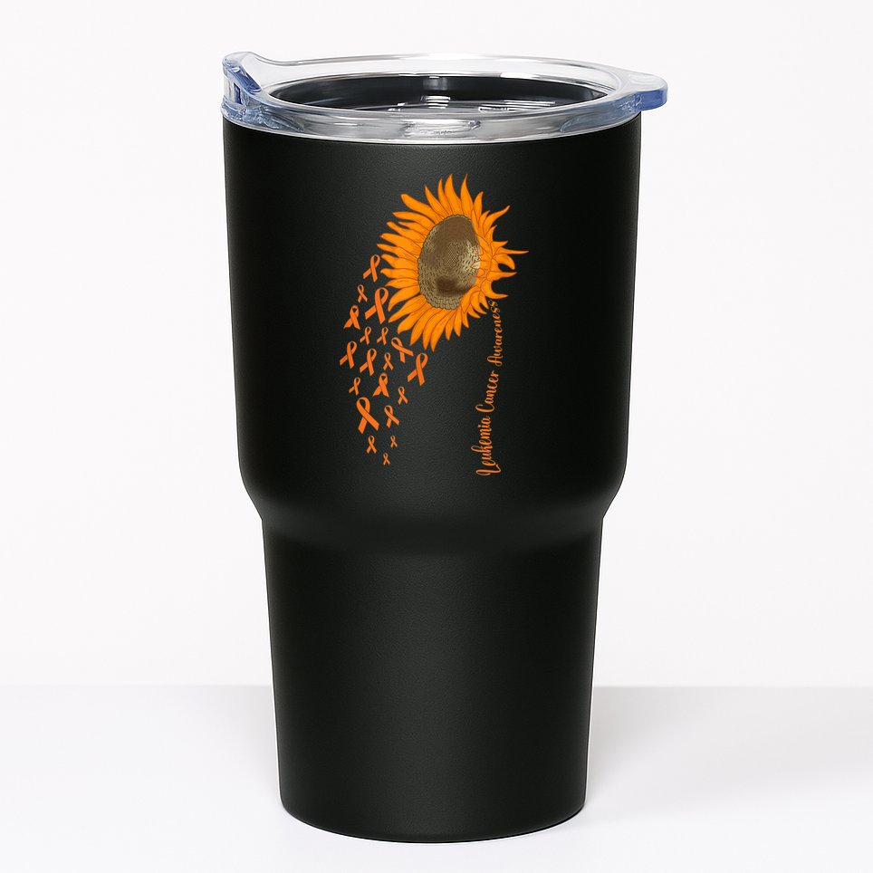 Sunflower Leukemia Cancer Awareness Tumbler