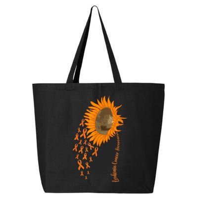 Sunflower Leukemia Cancer Awareness 25L Jumbo Tote