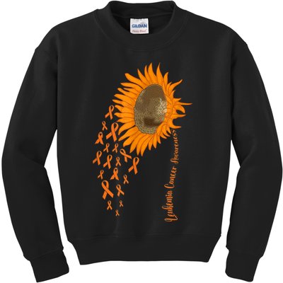 Sunflower Leukemia Cancer Awareness Kids Sweatshirt