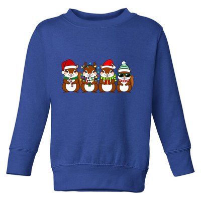 Squirrels Lover Christmas Santa Xmas Merry Ugly Funny Gift Toddler Sweatshirt