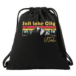 Salt Lake City Utah Roots Hometown Drawstring Bag