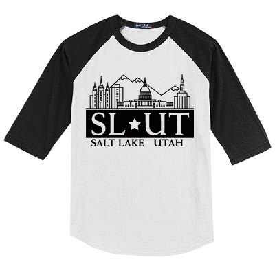 Salt Lake City Utah Ut Hometown Home State Pride Kids Colorblock Raglan Jersey