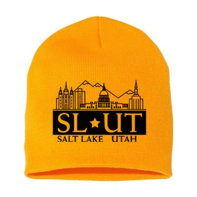 Salt Lake City Utah Ut Hometown Home State Pride Short Acrylic Beanie