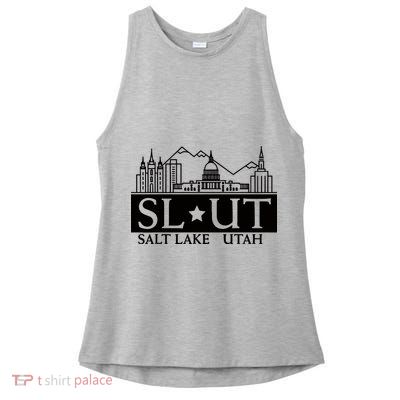 Salt Lake City Utah Ut Hometown Home State Pride Ladies PosiCharge Tri-Blend Wicking Tank