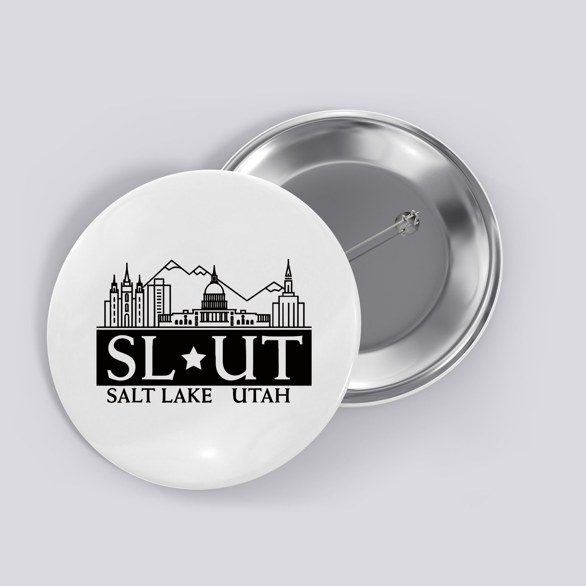 Salt Lake City Utah Ut Hometown Home State Pride Button