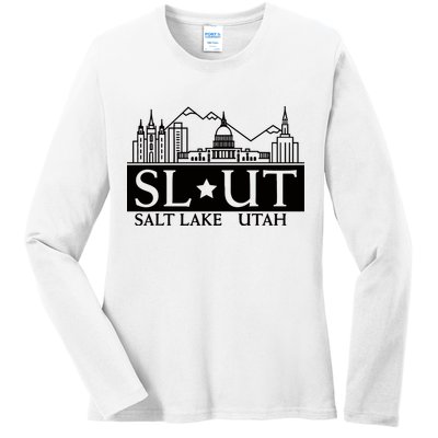 Salt Lake City Utah Ut Hometown Home State Pride Ladies Long Sleeve Shirt