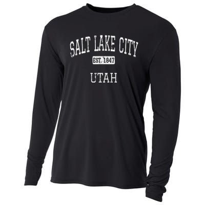 Salt Lake City Utah Ut Vintage Cooling Performance Long Sleeve Crew