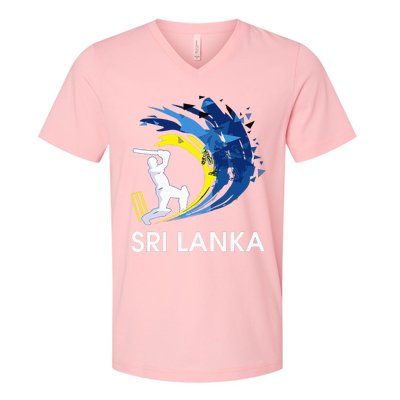 Sri Lanka Cricket 2024 Sri Lankan Cricket Jersey V-Neck T-Shirt