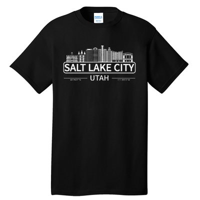 Salt Lake City Utah Skyline Travel To Salt Lake City Tall T-Shirt