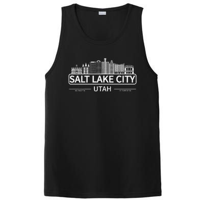 Salt Lake City Utah Skyline Travel To Salt Lake City PosiCharge Competitor Tank