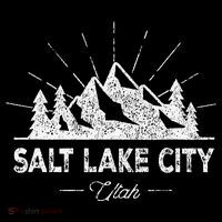 Salt Lake City Utah Vintage Slc Ut Hiking Tall T-Shirt