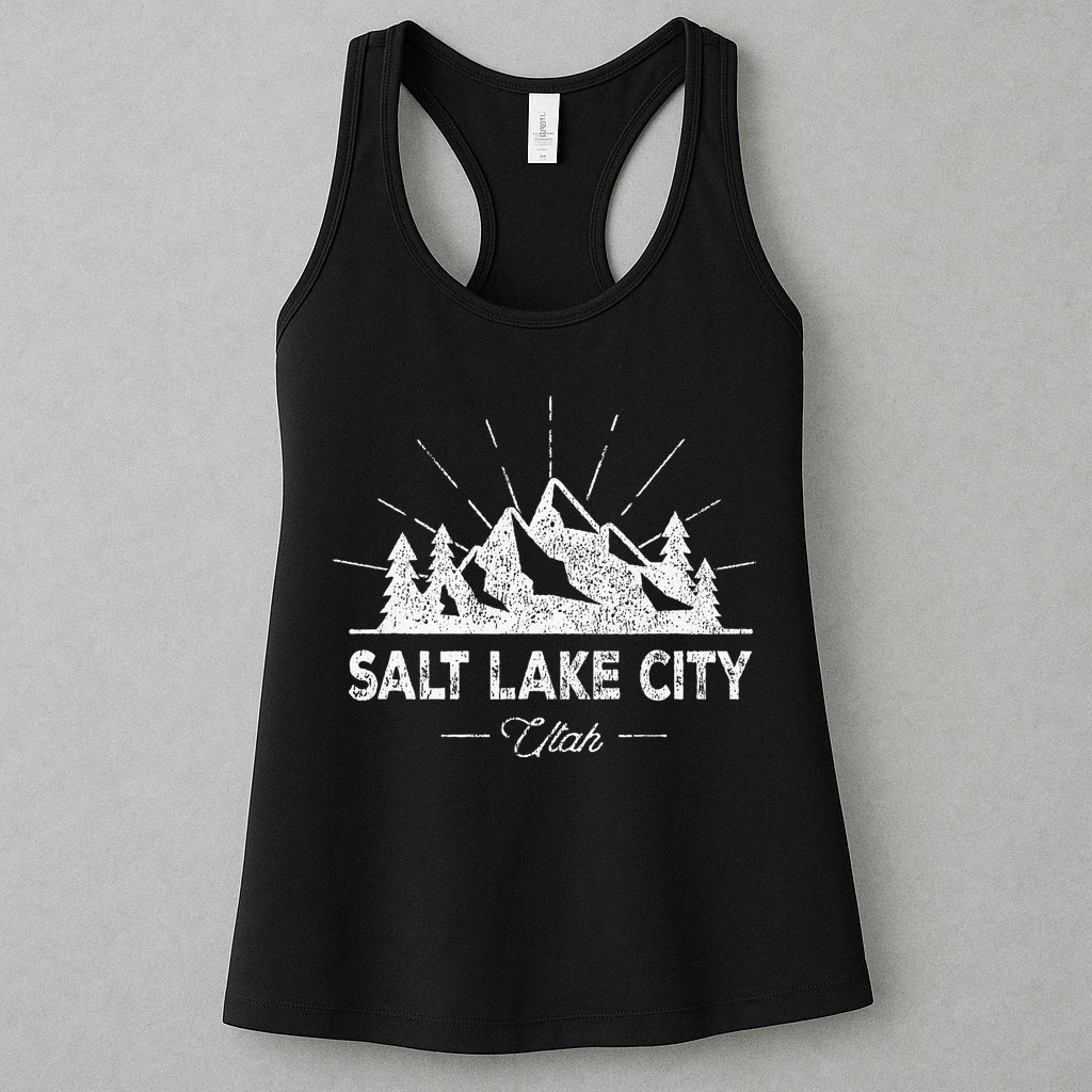 Salt Lake City Utah Vintage Slc Ut Hiking Womens Tank Top