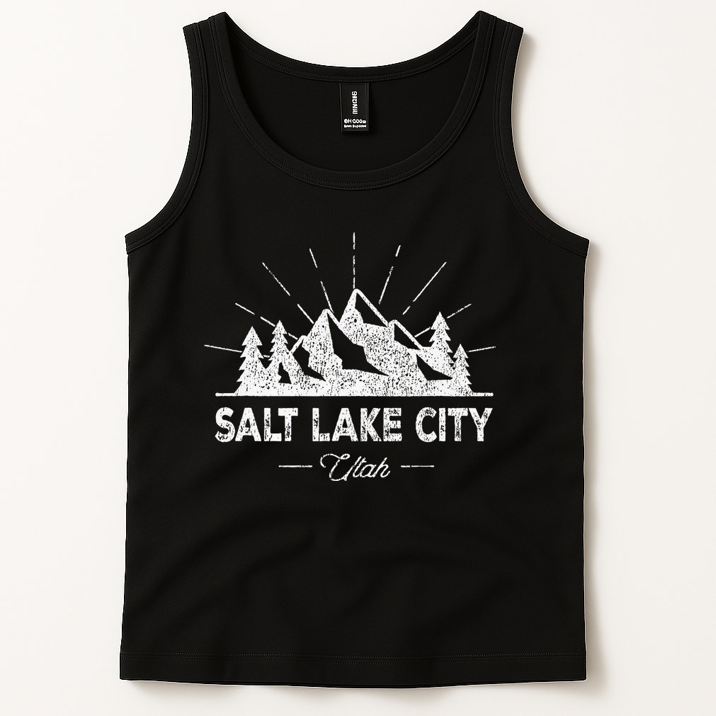 Salt Lake City Utah Vintage Slc Ut Hiking Tank Top