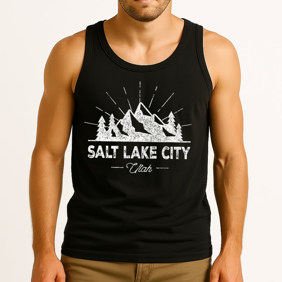 Salt Lake City Utah Vintage Slc Ut Hiking Tank Top