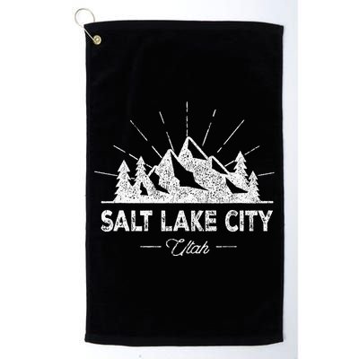 Salt Lake City Utah Vintage Slc Ut Hiking Golf Towel