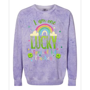 Shamrock Lucky Charmer Irish School Teacher St Patricks Day Colorblast Crewneck Sweatshirt