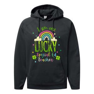 Shamrock Lucky Charmer Irish School Teacher St Patricks Day Performance Fleece Hoodie