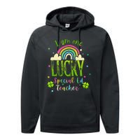 Shamrock Lucky Charmer Irish School Teacher St Patricks Day Performance Fleece Hoodie