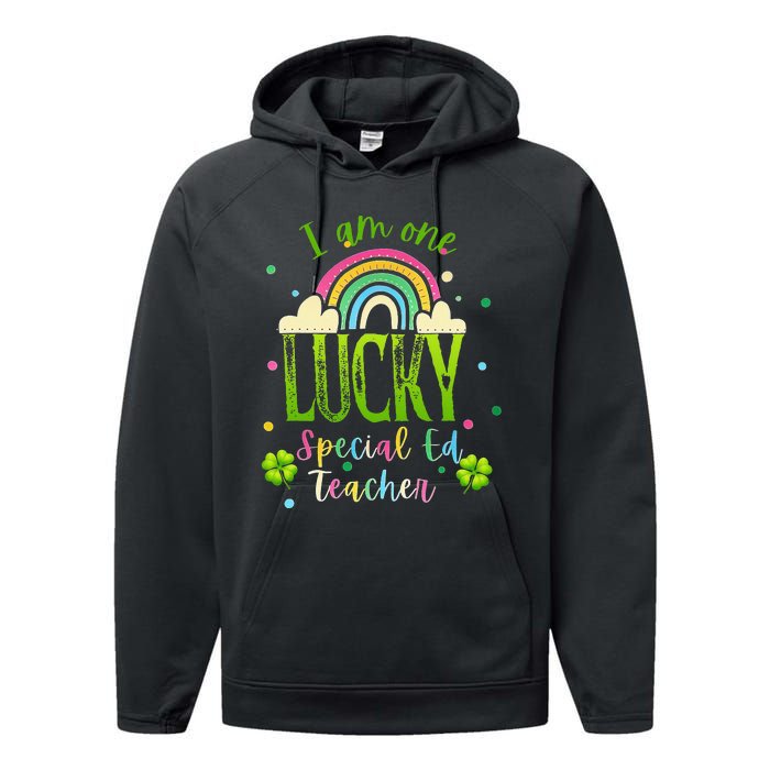 Shamrock Lucky Charmer Irish School Teacher St Patricks Day Performance Fleece Hoodie