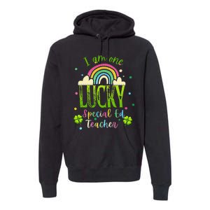 Shamrock Lucky Charmer Irish School Teacher St Patricks Day Premium Hoodie