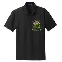 Shamrock Lucky Charmer Irish School Teacher St Patricks Day Dry Zone Grid Polo