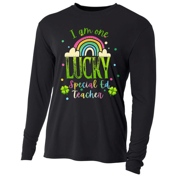 Shamrock Lucky Charmer Irish School Teacher St Patricks Day Cooling Performance Long Sleeve Crew