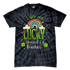 Shamrock Lucky Charmer Irish School Teacher St Patricks Day Tie-Dye T-Shirt