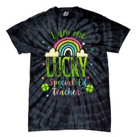 Shamrock Lucky Charmer Irish School Teacher St Patricks Day Tie-Dye T-Shirt