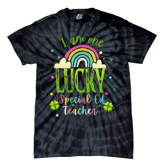 Shamrock Lucky Charmer Irish School Teacher St Patricks Day Tie-Dye T-Shirt