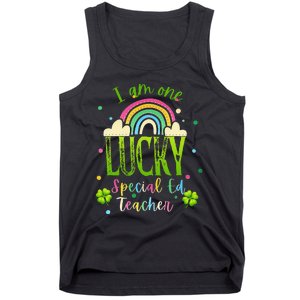 Shamrock Lucky Charmer Irish School Teacher St Patricks Day Tank Top