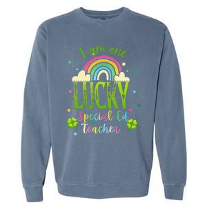 Shamrock Lucky Charmer Irish School Teacher St Patricks Day Garment-Dyed Sweatshirt