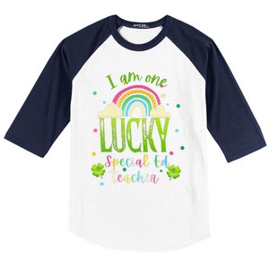 Shamrock Lucky Charmer Irish School Teacher St Patricks Day Baseball Sleeve Shirt