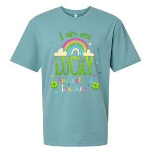 Shamrock Lucky Charmer Irish School Teacher St Patricks Day Sueded Cloud Jersey T-Shirt